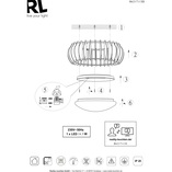 Plafon drewniany Monte 40cm LED | Skandynawski design