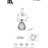 Lampa stołowa czarna Reality Chuck | Loftowa lampa na stół
