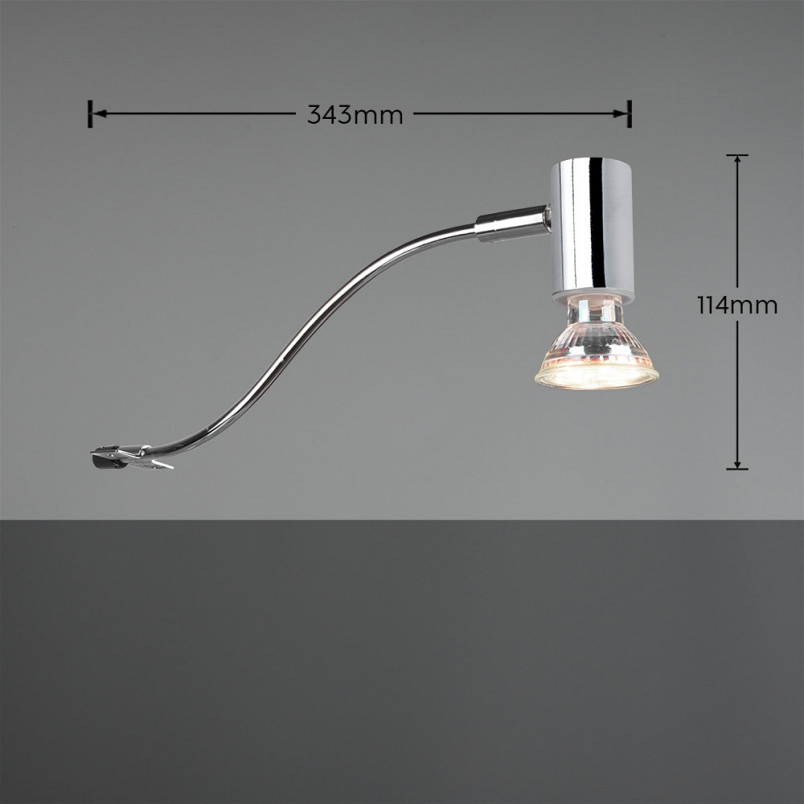 Lampka biurkowa Trio Giada chrom - nowoczesny design