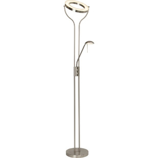 Lampa podłogowa nowoczesna Demian Led Satyna Nikiel/Chrom marki Brilliant