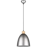Lampa wisząca loft Reality Jagger | Srebrna z drewnem - Kup teraz!