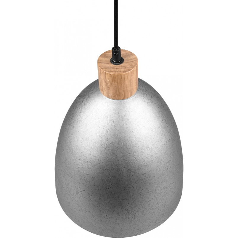 Lampa wisząca loft Reality Jagger | Srebrna z drewnem - Kup teraz!