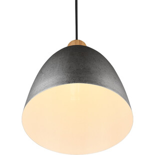 Lampa wisząca loft Reality Jagger | Srebrna z drewnem - Kup teraz!