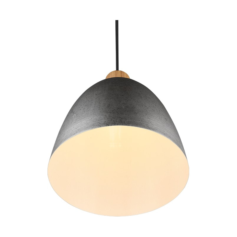 Lampa wisząca loft Reality Jagger | Srebrna z drewnem - Kup teraz!