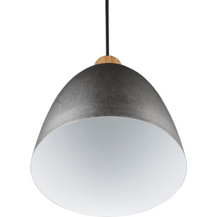 Lampa wisząca loft Reality Jagger | Srebrna z drewnem - Kup teraz!