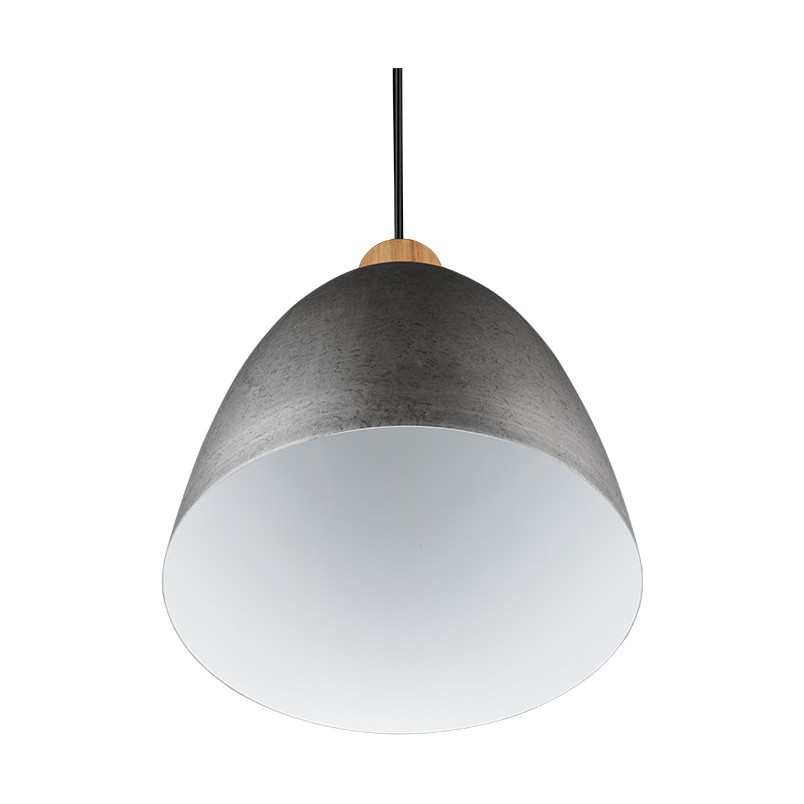 Lampa wisząca loft Reality Jagger | Srebrna z drewnem - Kup teraz!