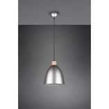 Lampa wisząca loft Reality Jagger | Srebrna z drewnem - Kup teraz!