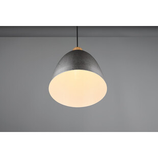 Lampa wisząca loft Reality Jagger | Srebrna z drewnem - Kup teraz!