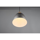 Lampa wisząca loft Reality Jagger | Srebrna z drewnem - Kup teraz!