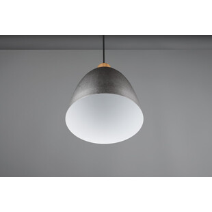 Lampa wisząca loft Reality Jagger | Srebrna z drewnem - Kup teraz!