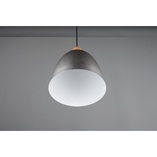 Lampa wisząca loft Reality Jagger | Srebrna z drewnem - Kup teraz!