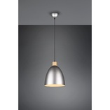 Lampa wisząca loft Reality Jagger | Srebrna z drewnem - Kup teraz!