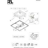Plafon LED czarny kwadratowy 45cm Reality - Oświetlenie