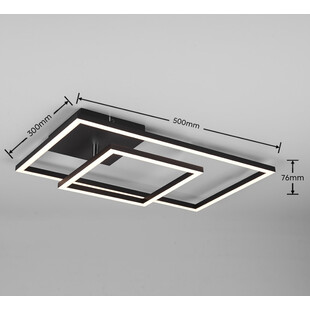 Plafon nowoczesny Padella LED 64cm 3000K czarny Reality