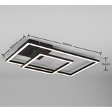 Plafon LED czarny Reality Padella 64cm - Nowoczesne oświetlenie