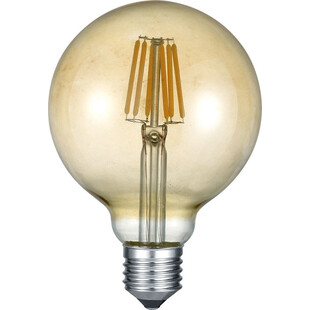 Żarówka Globe E27 6W LED Bursztynowa Trio - Odkryj ciepły blask!