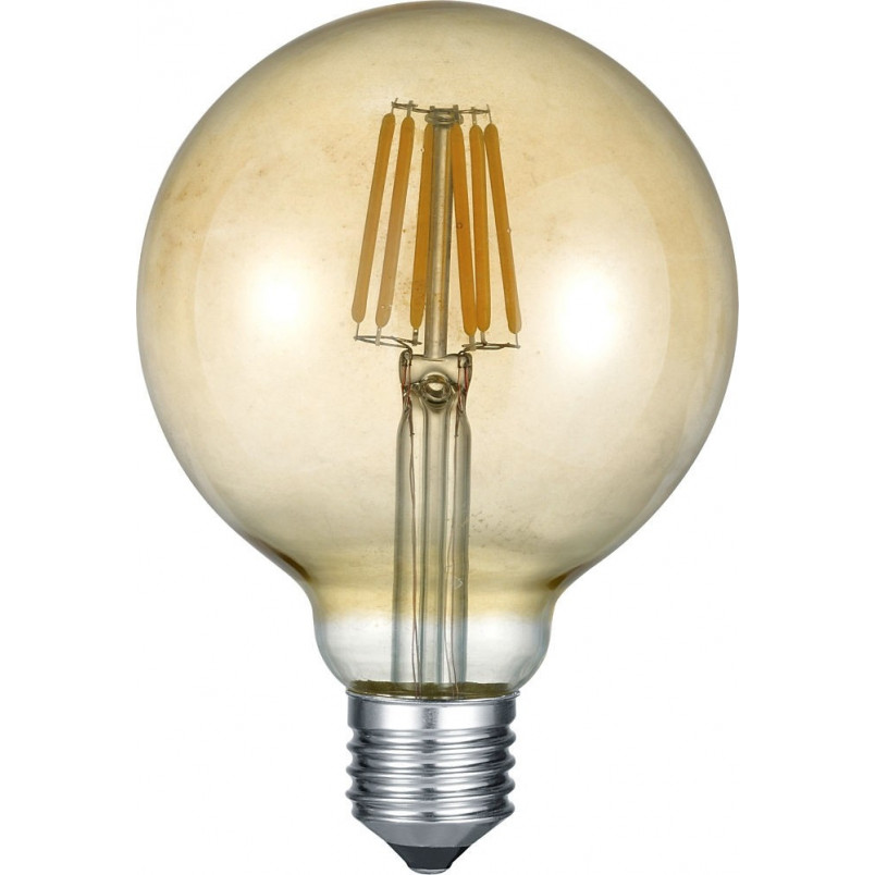 Żarówka Globe E27 6W LED Bursztynowa Trio - Odkryj ciepły blask!