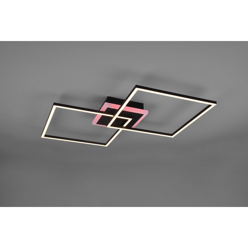 Plafon LED czarny Reality Arribo 61cm - Nowoczesne oświetlenie