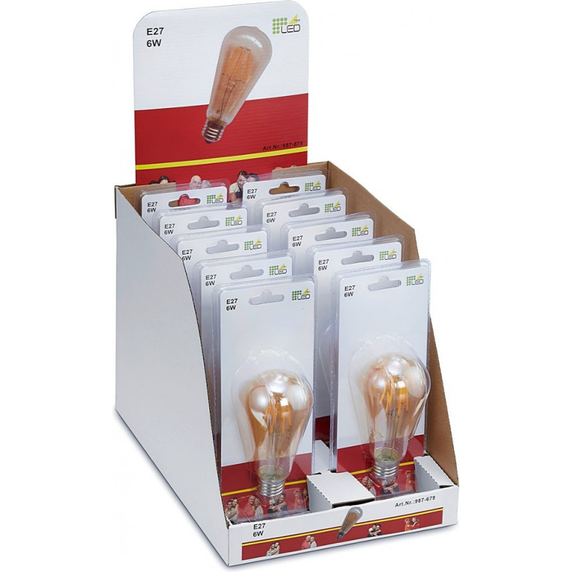 Żarówka Trio Tłok E27 6W LED Bursztynowa - Oświetlenie