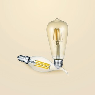 Żarówka Trio Tłok E27 6W LED Bursztynowa - Oświetlenie
