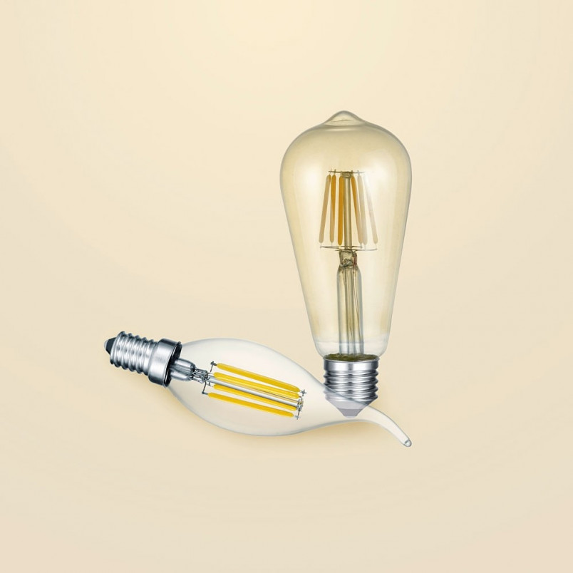 Żarówka Trio Tłok E27 6W LED Bursztynowa - Oświetlenie