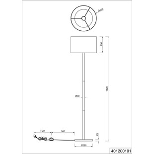 Lampa podłogowa Korba biała Trio | Skandynawski design