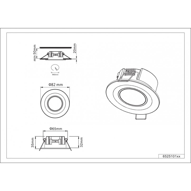 Lampa spot Trio Core 8cm czarna - nowoczesne oświetlenie