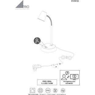 Lampa biurkowa Narcos LED - Nowoczesny design | Trio