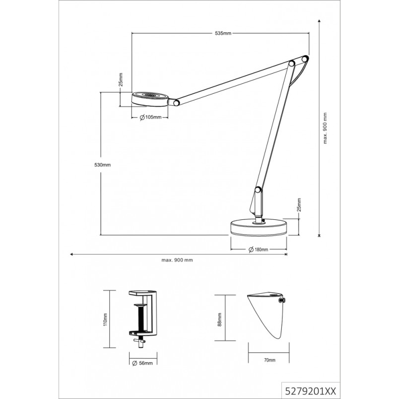 Lampa biurkowa LED Amsterdam | Trio - Nowoczesny design