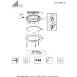Plafon ogrodowy Condus Trio | Czarny, IP44 | Sklep z lampami