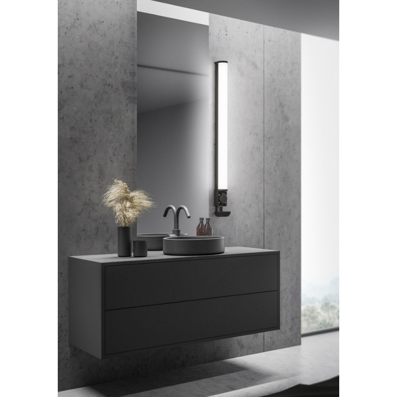 Kinkiet LED Piera Trio | Czarny | 119cm | IP44