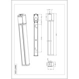 Kinkiet LED Piera Trio | Czarny | 119cm | IP44