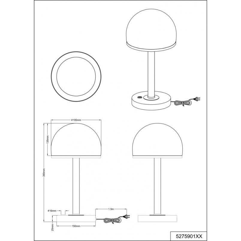 Lampa stołowa Berlin - Nowoczesny design | Trio