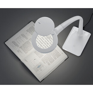Lampa biurkowa Lupo LED biała Trio - Nowoczesne oświetlenie
