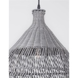 Lampa wisząca rattanowa boho Tanic szara | Decolab24