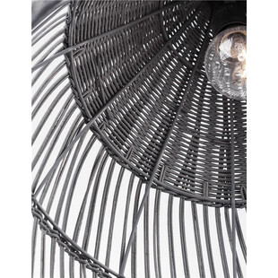 Lampa wisząca rattanowa boho Tanic szara | Decolab24
