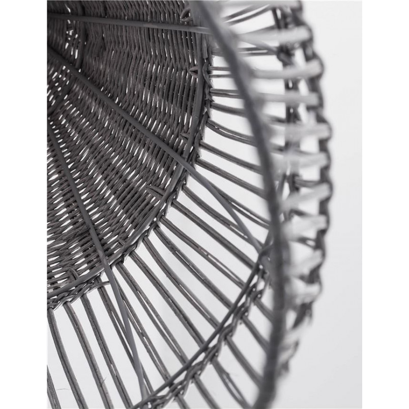 Lampa wisząca rattanowa boho Tanic szara | Decolab24
