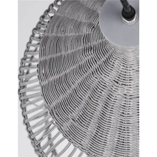 Lampa wisząca rattanowa boho Tanic szara | Decolab24