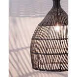 Lampa wisząca rattanowa boho Tanic szara | Decolab24