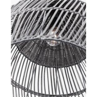 Lampa wisząca rattanowa boho Tanic szara | Decolab24