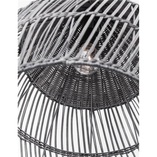 Lampa wisząca rattanowa boho Tanic szara | Decolab24
