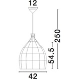 Lampa wisząca rattanowa boho Tanic szara | Decolab24