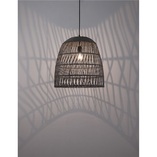 Lampa wisząca rattanowa boho Tanic - szara | Decolab24