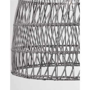 Lampa wisząca rattanowa boho Tanic - szara | Decolab24