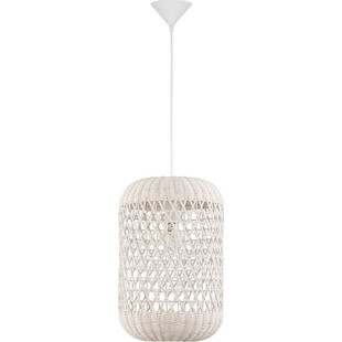Lampa rattanowa boho Penida Long - Decolab24 | Biała