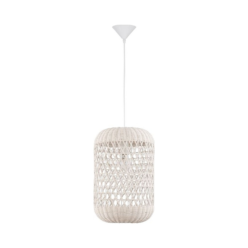 Lampa rattanowa boho Penida Long - Decolab24 | Biała