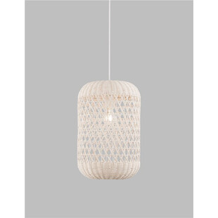 Lampa rattanowa boho Penida Long - Decolab24 | Biała