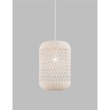 Lampa rattanowa boho Penida Long - Decolab24 | Biała