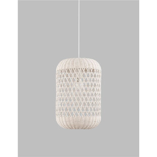 Lampa rattanowa boho Penida Long - Decolab24 | Biała