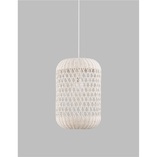 Lampa rattanowa boho Penida Long - Decolab24 | Biała